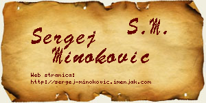 Sergej Minoković vizit kartica